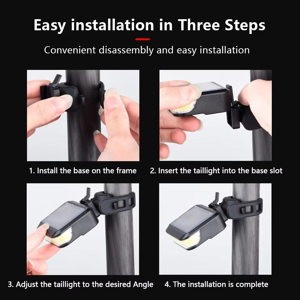 Waterproof LED Cycling Lamp 6 Gears Emergency Warning Lights  Mountain Road Bike