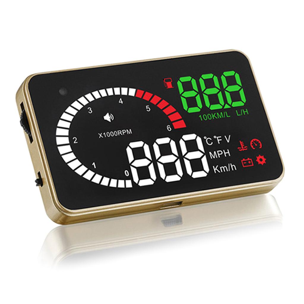 Speedometer HUD OBD2 Digital Speed Meter KMH Speedometer Head Up Display for Car With Speeding Water Temp RPM Alarm