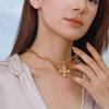 Jiedin European and American Titanium Steel Necklace Accessories Cross Clavicle Chain Jewelry Stainless Steel Jewelry