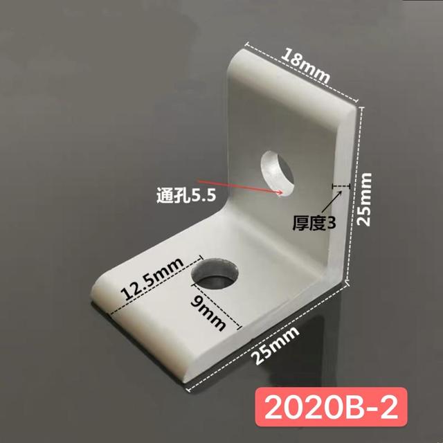 2 Holes Vertical Corner Brackets 1515 2020 3030 4040 4545 Aluminum Alloy 2 Hole 90 degreee Inside Corner Bracket