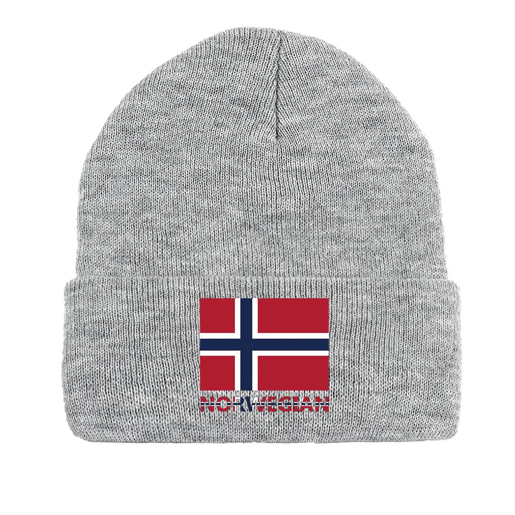 Norvegian Flag Print Winter Hats Unisex Knit Hat Beanie Winter Hat for Women Solid Casual Knitted beaniesPerfect For Urban Style
