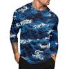 Camouflage Style Printed Raglan Sleeves Men's Short Sleeved Top