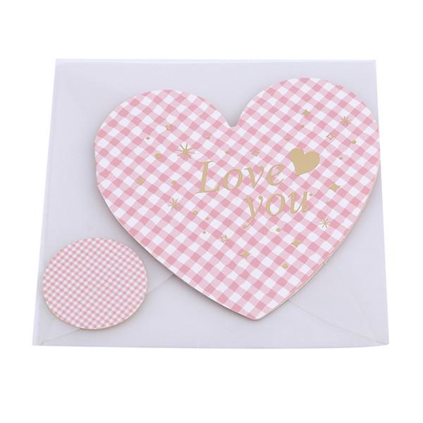 Blessings Love Romance Valentine's Day Fresh Heart Folding Greeting Card Card Message Card Envelope