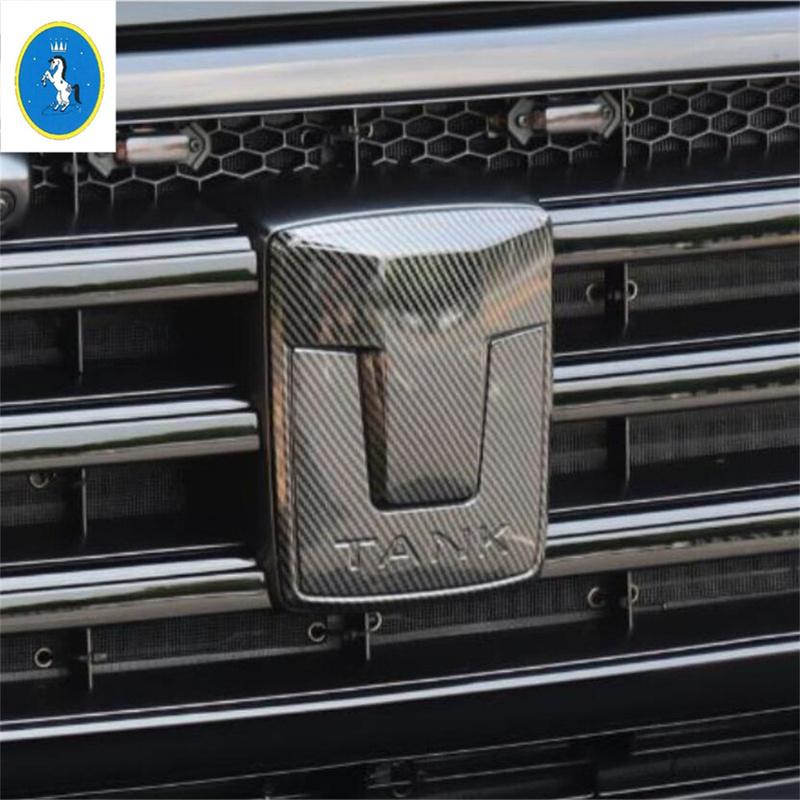 Car Front Grille head Cover Frame Panel Trim Fit For Great Wall GWM WEY TANK 300 -2025 Matte Black Exterior Accessories