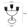 3 Arms Candle Holder Iron Modern Creative Candleholder Centerpiece for Party Living Room Holiday Dining Table Decoration