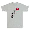 Dog Paw With Red Heart Funny Dogs Animal Lover Gift Vintage Unisex Tshirt Tee