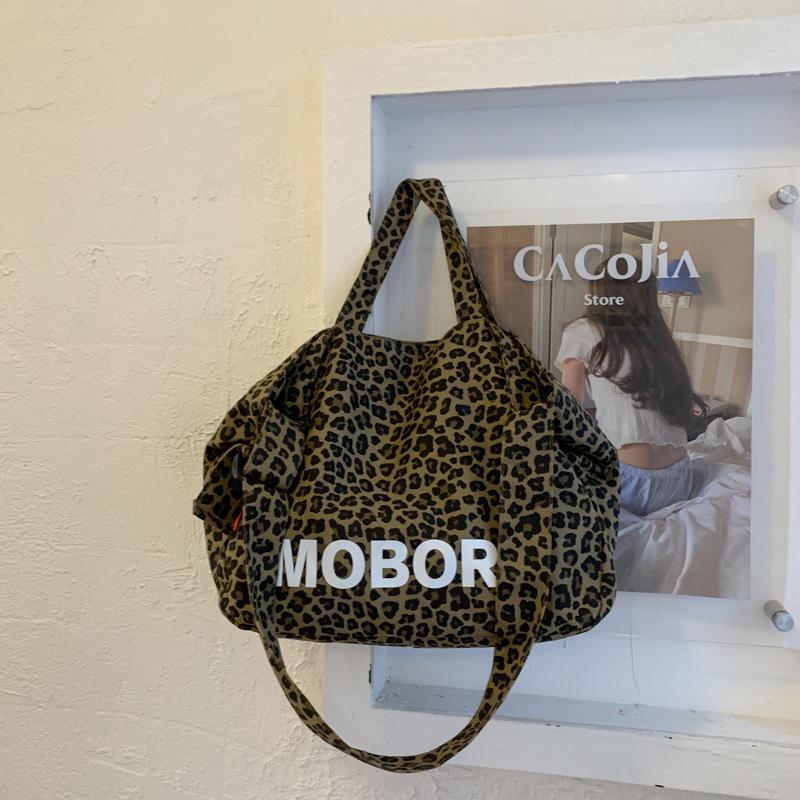 Casual Large-capacity Lazy Wind Handbag Women's 2025 New Leopard Print Tote Bag Fashion Shoulder Messenger Bag