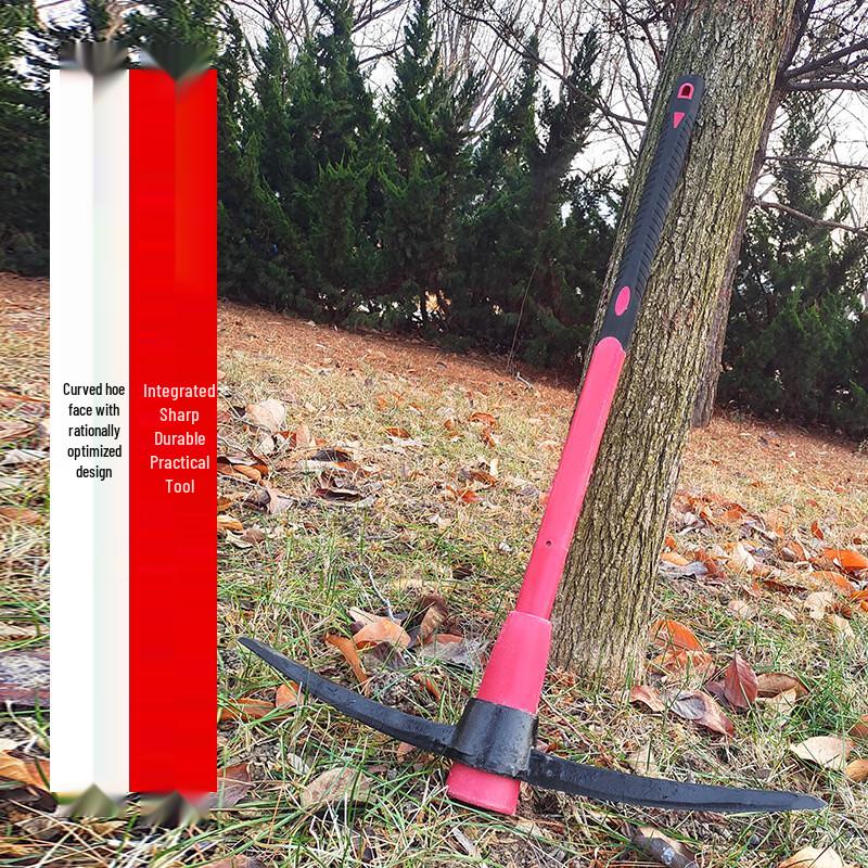 Mengpao Rail Steel Narrow Pickaxe with Wooden Handle