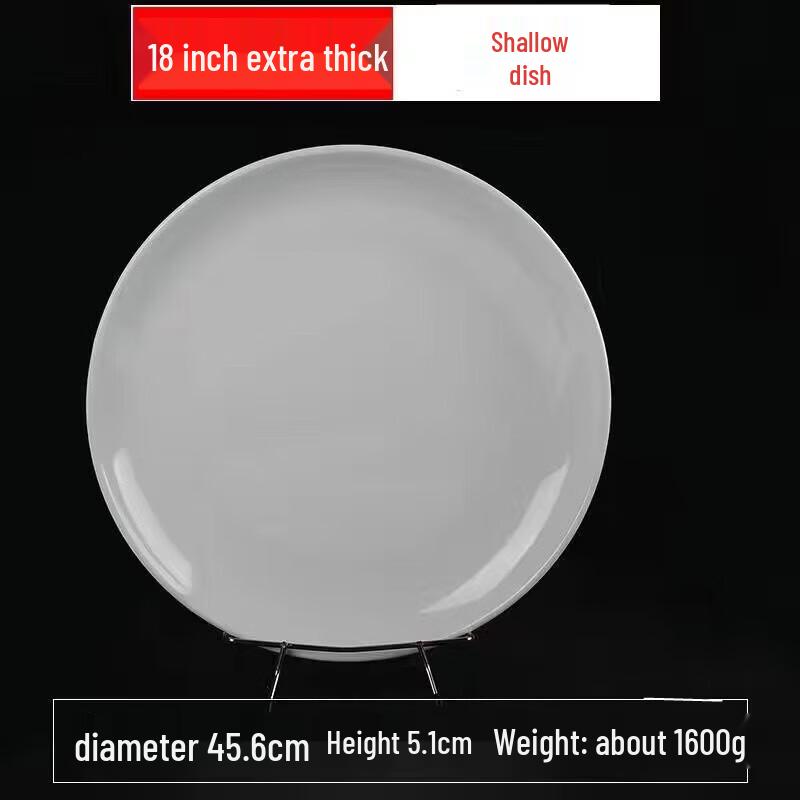 White A5 Melamine Multi-Compartment Buffet Serving Plate 18 inch