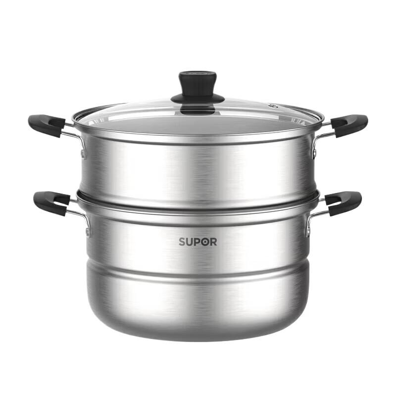 SUPOR Stainless Steel Steamer & Frying Pan Set