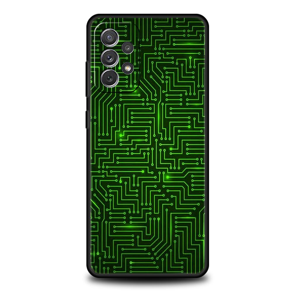 Inside Motherboard Circuit Board Phone Case for Samsung Galaxy A13 A14 A54 A73 A34 A51 A71 A22 A23 A32 A52 A01 A31 A41 TPU Shell