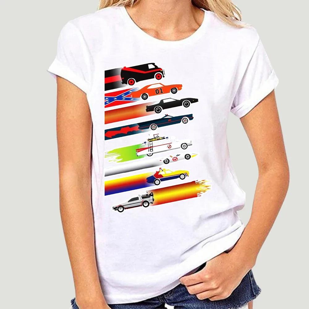 Cars T Shirt Cult Tv A Team General Lee Kit Bat Mobile Ghostbuster Back 2 Future 6615X Cartoons Men T Shirt  Hipster Y2k Tshirt