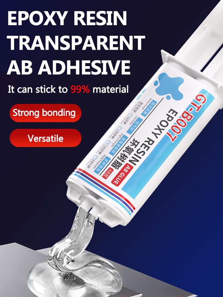 Transparent Epoxy Resin AB Glue 50ML for Wood Metal Ceramic Plastic Repair Fast Curing Strong Adhesive Sealant Home Improvement