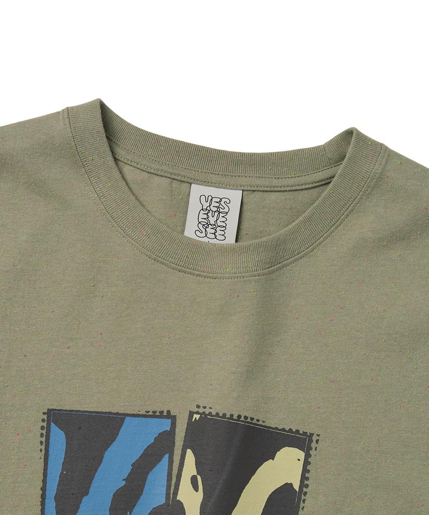 YESEYESEE Y.E.S Split Tee Khaki