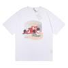 Grenzüberschreitende europäische und amerikanische Trendmarke RHUDE Mikro-Label Buchstabe F1-Rennsportdruck Kurzarm-T-Shirt Herren und Damen High Street Locker