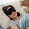 BROGBUS Cooling Gel Sleeping Eye Mask for Relaxation and Sleep Adjustable Strap Soft Fabric Night Blind Fold for Comfort and Travel, Black(Pack O