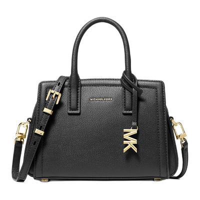 Laila Logo Herrajes Metálicos Cuero Mini Bolso de Mano Bolsos para Mujer Negro 32F5G9IC0L-BLACK