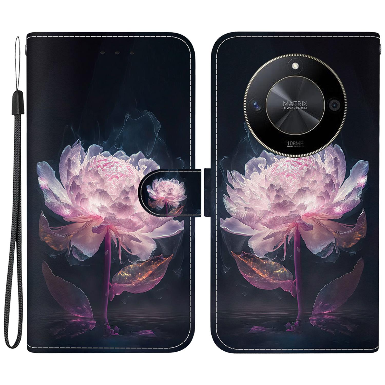 For Honor X9b 5G/Magic6 Lite 5G Wallet Case Leather Cover Pattern Printing J