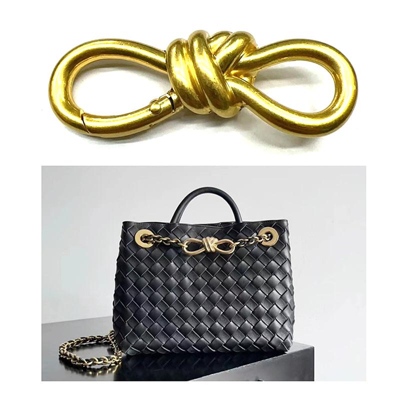 Women'S Tote Bag Metal Twist Knot Spring Ring Lobster Buckle Shoulder Bag Shoes Clothes Knot Decoration Keychain