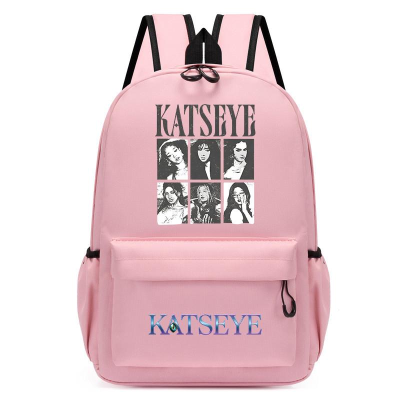 60123-4 KATSEYE Mochila Estampada Impermeable Escolar Para Niños