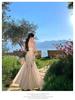 Abito Sirena a Rete Floreale 3D French Chic con Spalline - Vita Sagomata, Stile Estivo, Elegante e Sexy