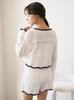 Gelato Pique Crochet Short Cardigan PWNT254057 OWHT Free Size Women's