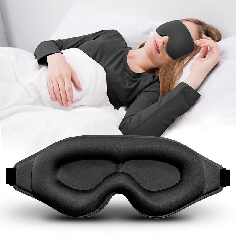 3D Sleep Mask Sleeping Eye Mask For Women Men Contoured Cup Night Blindfold Luxury Light Blocking Eye Cover Molded Eye Shade