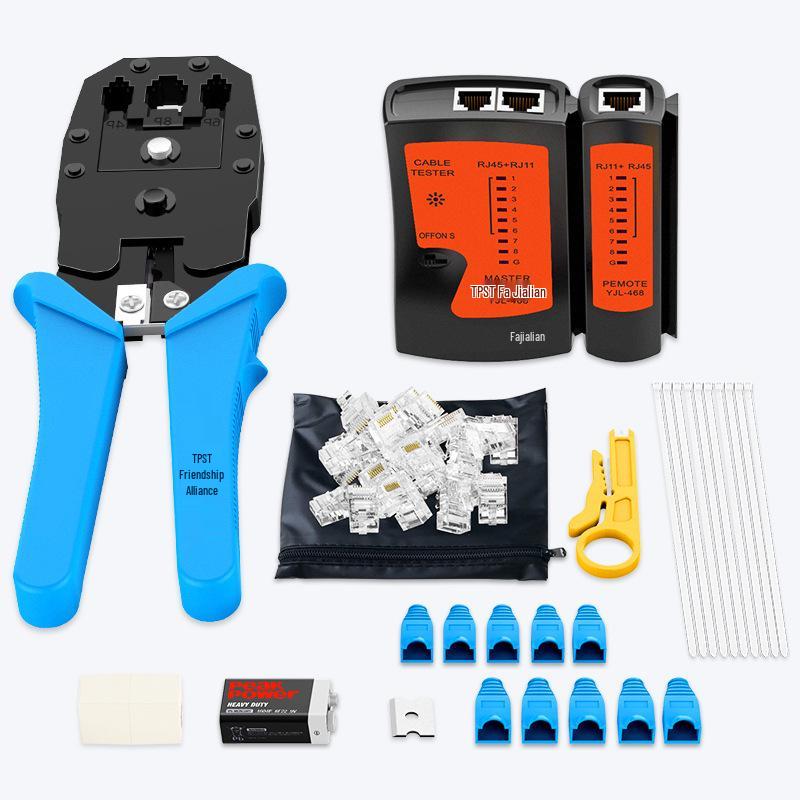 Professional Grade Network Cable Crimping Pliers Set for Cat5, Cat6, Cat7 Connectors