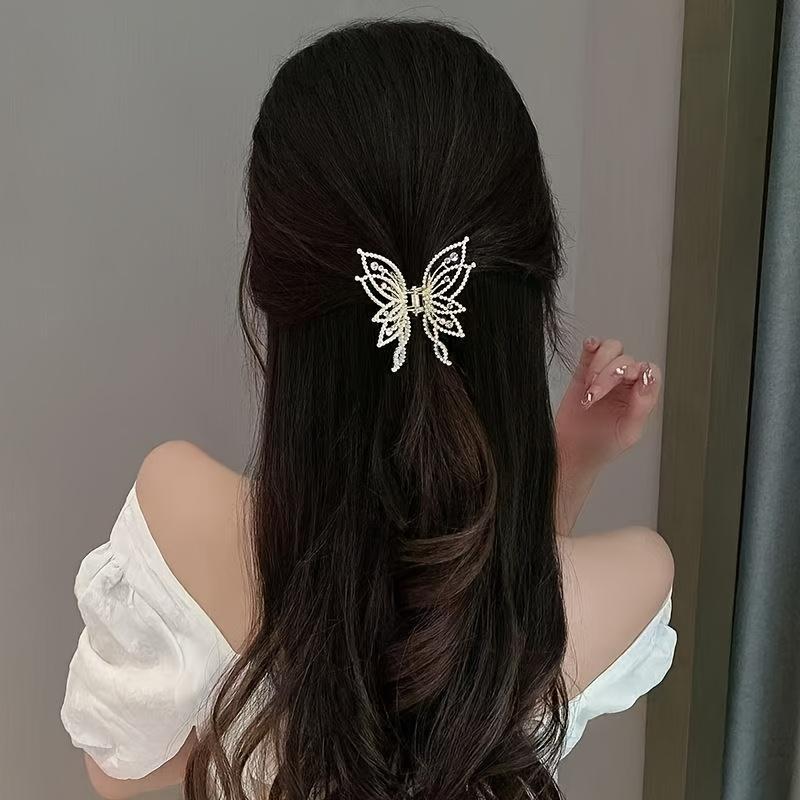 Beautiful butterfly hairpin, half claw style, suitable for daily wear