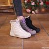 Autumn winter new retro versatile snow boots soft soled waterproof cotton shoes thickened warm high top women's shoes