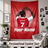 Custom Tapestry Wall Hanging, Bukayo Saka Personalized Name Text Home Wall Decor