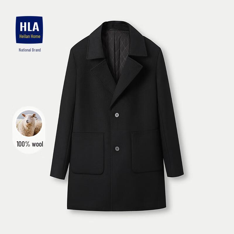 

Мужское пальто HLA из чистой шерсти с лацканами 165/46