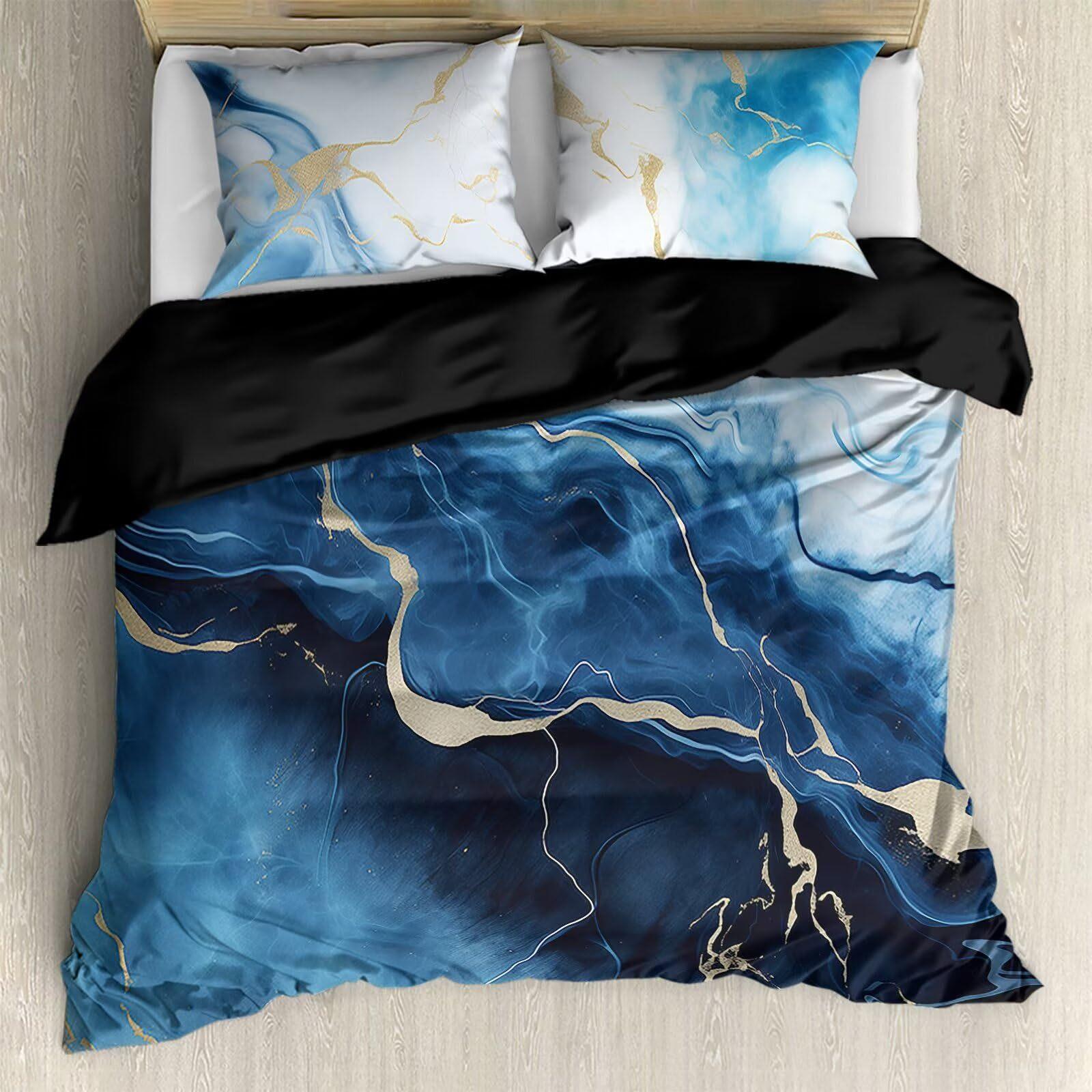 

Комплект пододеяльника с рисунком мраморной текстуры с плавным переходом, комплект из трех предметов для постельного белья с цифровой печатью EU single 135*200