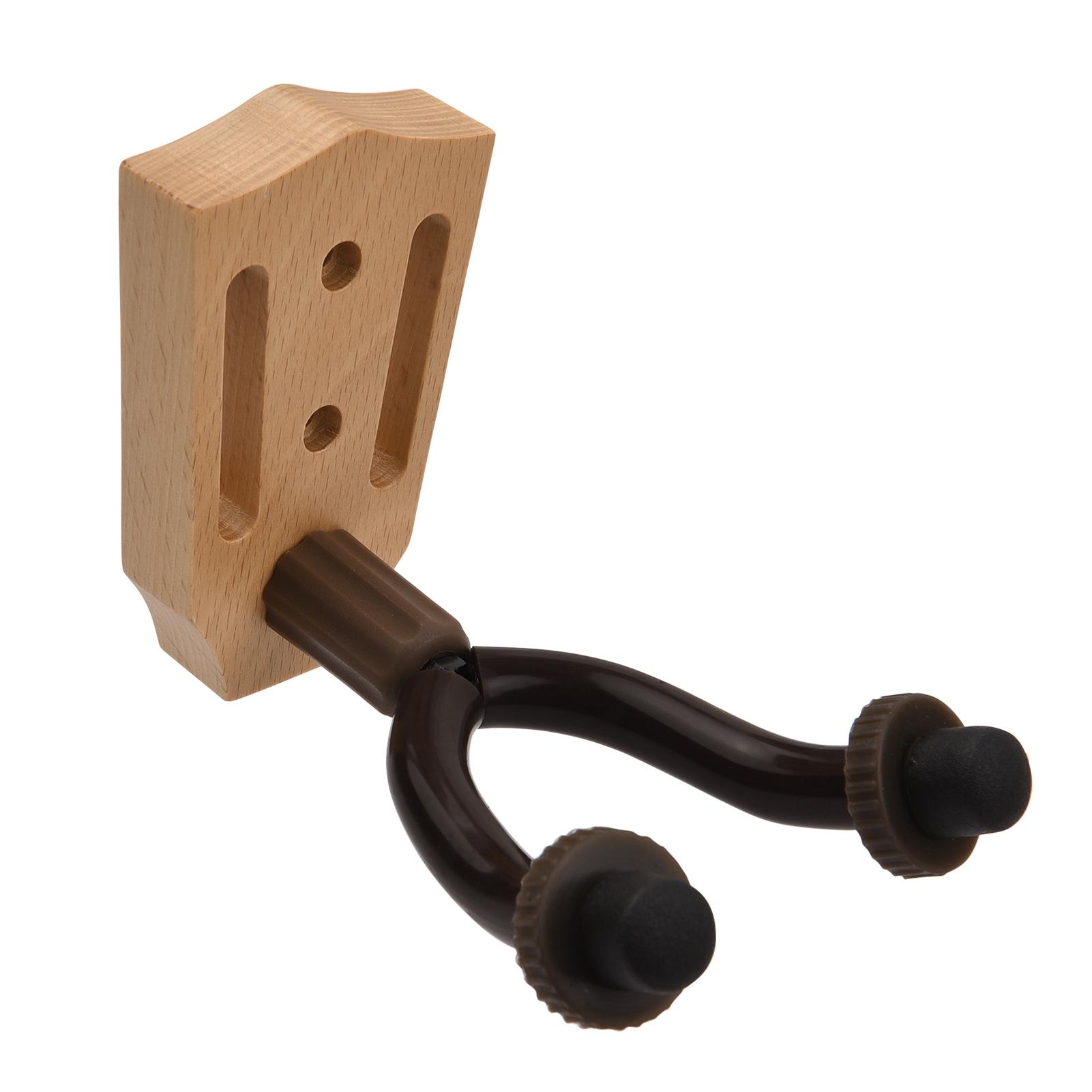 

Настенное крепление для гитары из бука, настенный держатель с крючком, подставка с железными опорами для электрооборудования Hanger-2