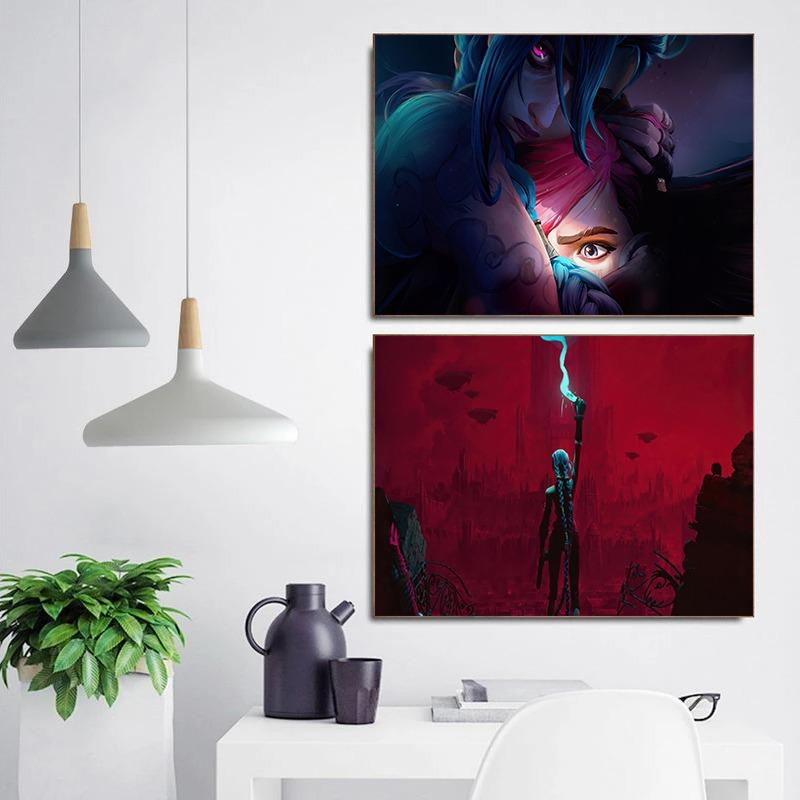 Popular Animation Arcane L-LOL Series Character Game Posters and Prints Canvas Printing Wall Art Picture Living Room Home Decor