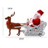Christmas Santa Elk Sled Toy Electric Santa Reindeer Decorative Ornaments With Music For Xmas Party Home Decor