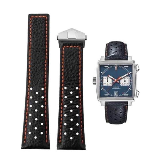 Used [Nywing] TAG HEUER Belt 22mm Watch Band TAG Heuer Watch Strap Genuine Leather Genuine Calf Leather Watch Band