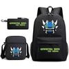 Geometry sprint game backpack geometry dash heat transfer backpack elementary school bag leisure bag