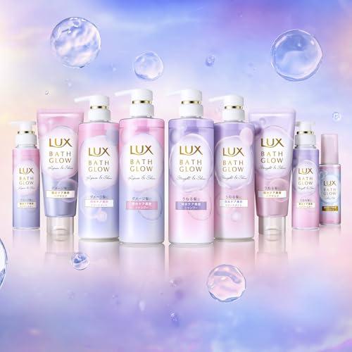 [Set purchase] LUX Bath Glow Repair and Shine Shampoo Conditioner (Treatment) Pump Set 490g each Contains water retention beauty beauty aminos