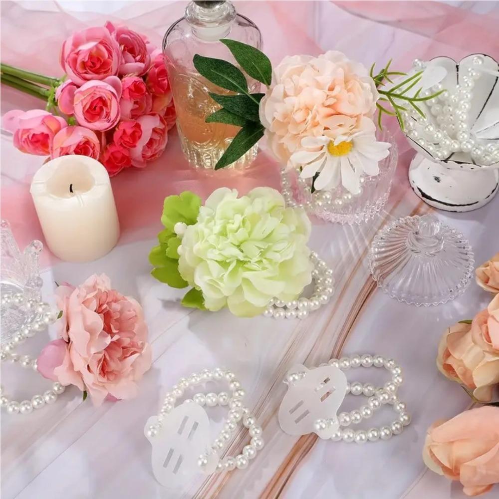 Elastic Pearl Wristband DIY Corsage Bands New Pearl Corsage Bracelet  Gift