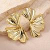 European & American Retro Irregular Leaf Earrings: Light Luxury, High-End, Fashionable Studs with Personality.