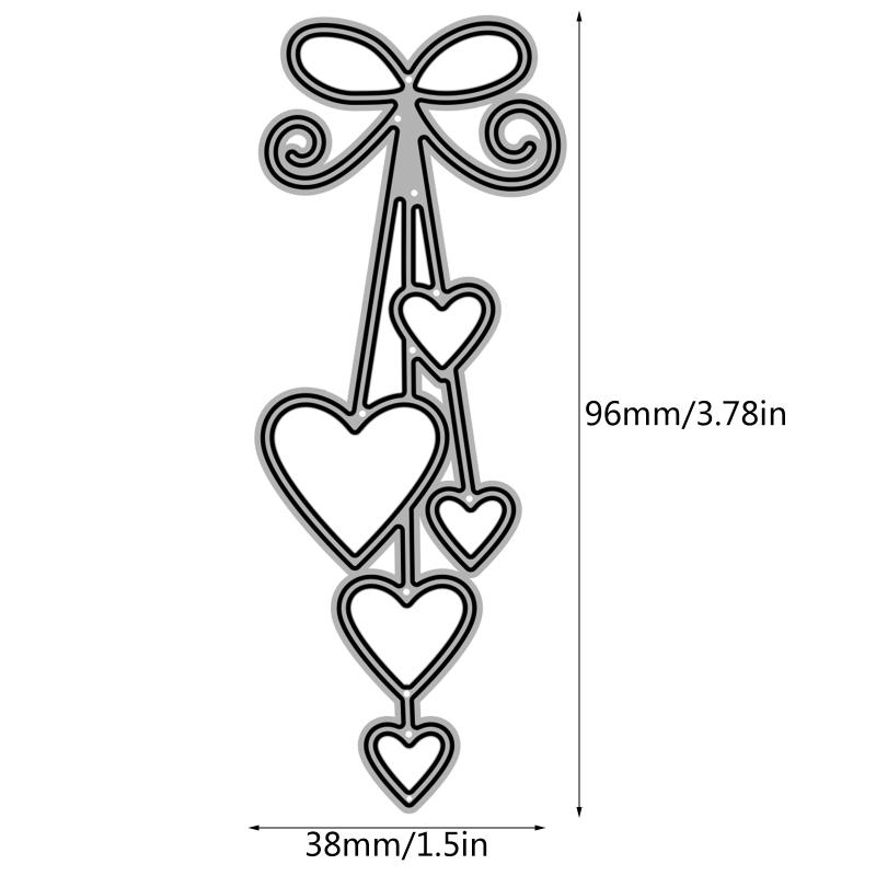 Heart Macrame Cutting Dies DIY Stamps Crafts Template Mold Stencils for Embossing Scrapbooking Photo Album