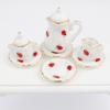 Newone 1 Set of 15 Cute Ladybug Ceramic Cups Cute Sweet Decorating Dollhouse Kit Dollhouse Kitchen Accessories