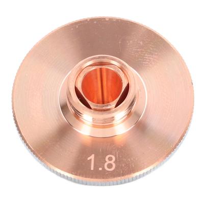 Laser Nozzle Cutting Machine Head Cutter Dual Optical Fibre Chrome Plated Copper 1.8mm  0.07in
