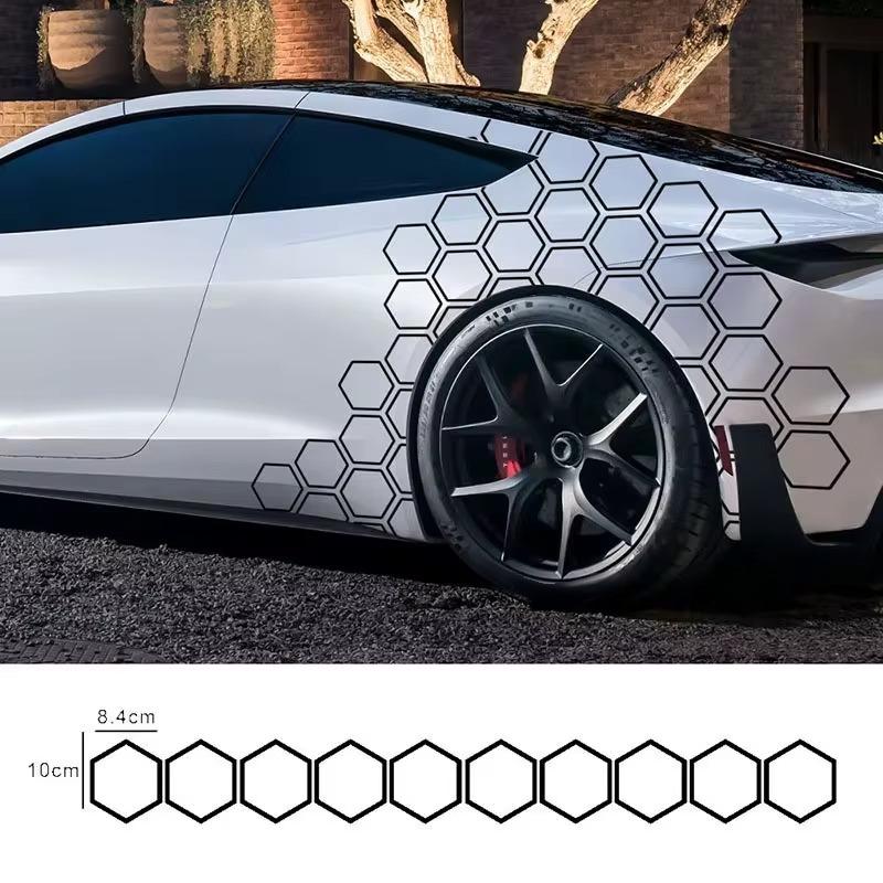 Car Sticker Universal Honeycomb Graphics Film Cars Body Decor Stickers Car Exterior Sticker Auto Vinyl Honeycomb Open Style Tape