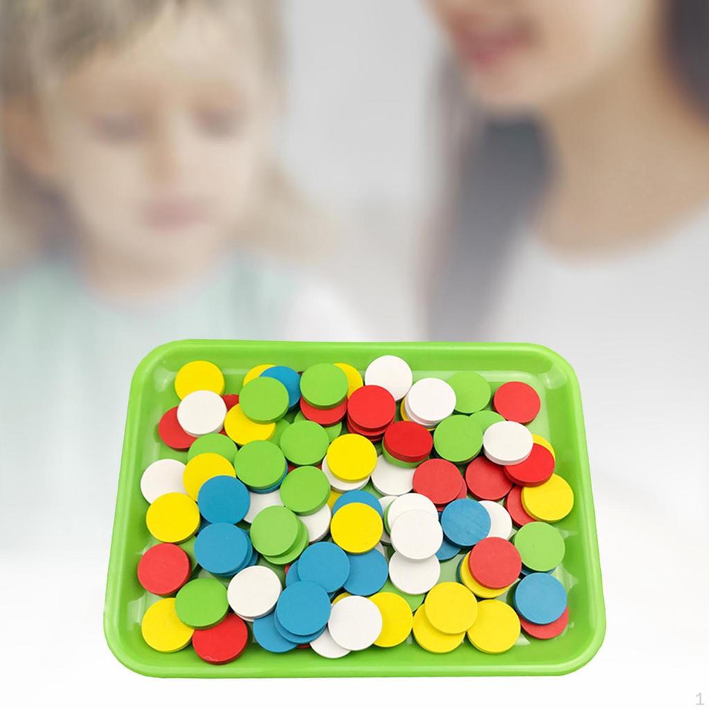 Math Toys Color Recognition Early Education Toy Birthday Gifts Montessori Round Board Teaching