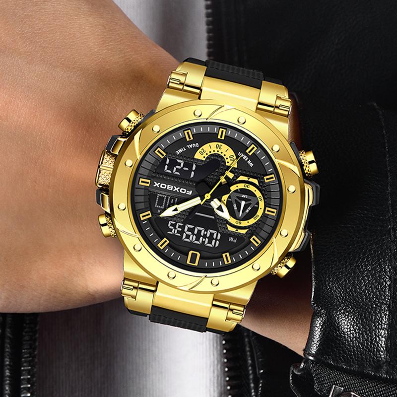 Top Brand Luxury Military Digital Watches for Men Fashion Business Men Watch Casual Sport Waterproof Quartz Chronograph