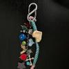 Handmade Glass Key Punk Colorful Stars Bag Pendant Handmade Retro Mashup Trendy Jewelry For Bagpack Gifts Bag Charm