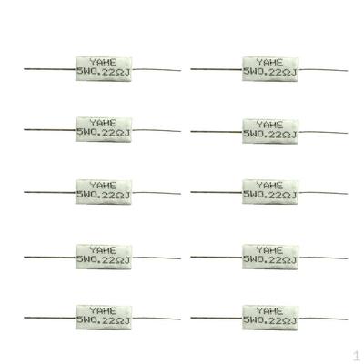 10KS Drátový cementový keramický 5W Horizontální 0,22 Ohmu