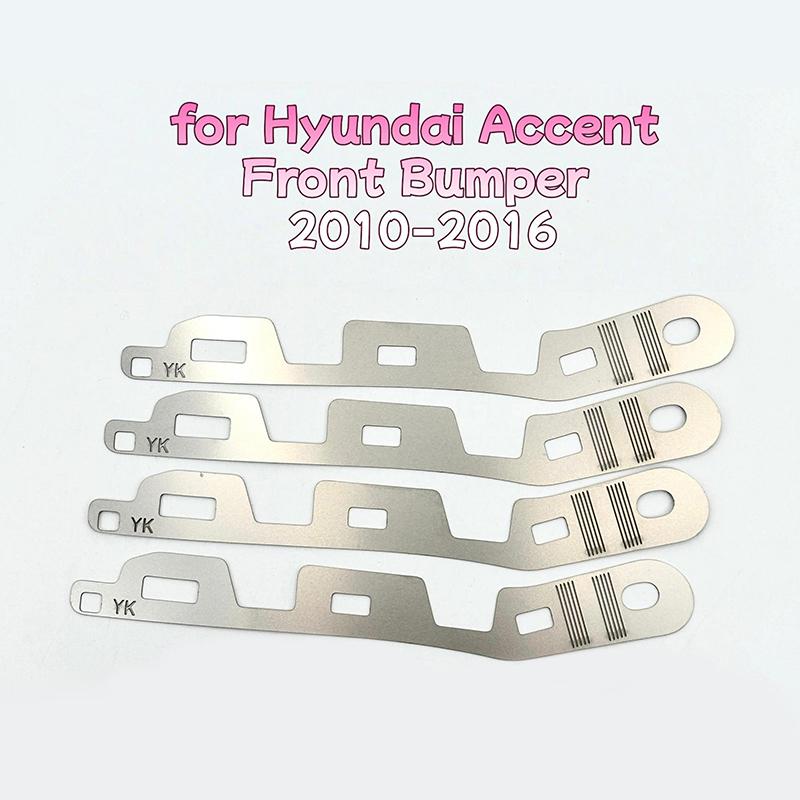 2Pcs Front Bumper Repair Metal Plate Buckle Broken Opening Rotten Buckle Repairer Bracket For Verna 2010-2016